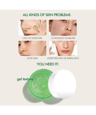 Hydrating Hyaluronic Acid Face Mask | Cooling Gel with Cucumber Extract | Overnight Moisturizer for All Skin Types | Deep Hydration & Acne Improvement - Buy Online on SooperMarket.com