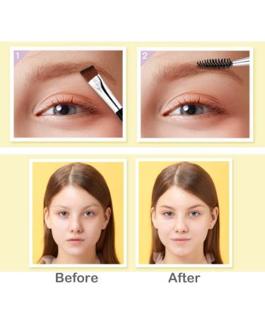 BLEGGEIT Pro Eyebrow Brush and Comb Set Steel Brow Brush, Metal Eyelash Brush, Spoolie Brush, and Angled Brow Brush for Precision Application and Defining Shape (1 PC) - Buy Online on SooperMarket.com