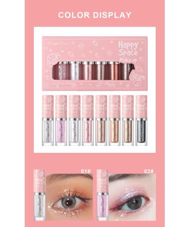Buy Highly Pigmented Liquid Glitter Eyeshadow Set - Long Lasting Quick Drying Multi-Dimensional Sparkle for Mesmerizing Eyes | International Shipping Available - Buy Online on SooperMarket.com
