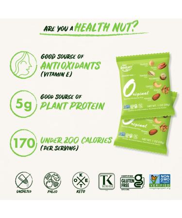 Premium Mixed Nuts Snack Packs - Individually Wrapped Nut Snacks | Daily Gourmet Nuts | Unsalted & Peanut-Free | 50 Packs (1 oz each) - Buy Online on SooperMarket.com
