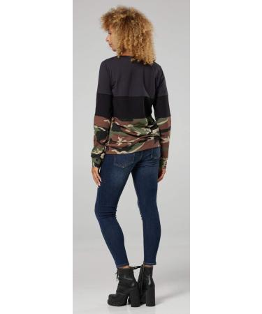 Happy Mama Maternity Nursing Sweatshirt Zip Front Colorblock 1285 - Graphite & Black - Buy Online on SooperMarket.com