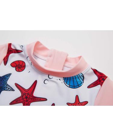 BONVERANO Baby Girls Swimsuit UPF 50+ Sun Protection 2-3 Years Pink Starfish - Buy Online on SooperMarket.com