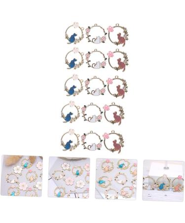 KALLORY 30pcs Alloy Oil Drop Pendant Bride Hollow Out Telephone - Buy Online on SooperMarket.com