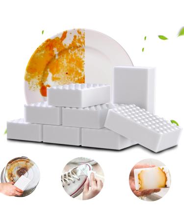 Dirt radier sponge sponge sponge sponge spell melamine sponge 8 pieces white cleaning sponge wonder sponge for household kitchen wall bathroom 10x7x2cm