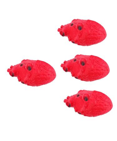 ABOOFAN 4pcs Fake Heart Halloween Body Parts Props Halloween Supplies Halloween Blood Props Realistic Heart Prop Halloween Heart Decor Dead Body Prop Prosthesis Emulsion Organ 14x6cmx4pcs Redx4pcs