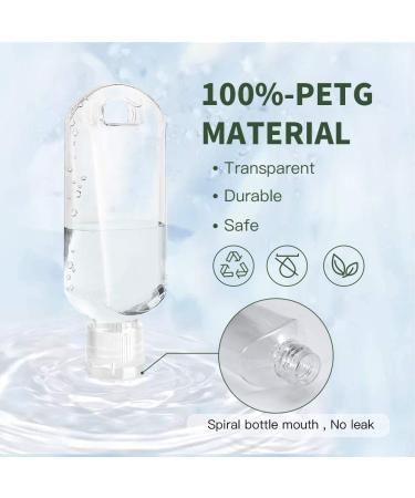 VHOPMORE 8 Pcs Travel Size Hand Sanitizer Bottles with Keychain Holder - 2 oz Leakproof Refillable Squeeze Containers for Backpack - Buy Online on SooperMarket.com
