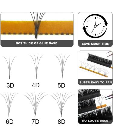 Easy Fan Russian Lashes C-0.05 15-20 Mix | Self Fanning Lash Extensions | 8-20mm C CC D DD Curl | Flowering Blooming Volume | Eyelash Extensions - Buy Online on SooperMarket.com