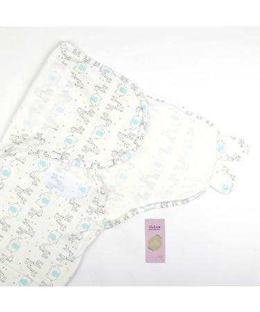 Vicloon Baby Swaddle Wrap Set - Organic Cotton Blanket for Newborns 0-3 Months (7-14lbs) - Blue (2 pcs) - Buy Online on SooperMarket.com