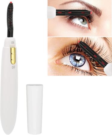 Verdant Touch Electric Eye Lashes Curler Heated Eyelash Curler Battery-Powered Electric Eye Lashes Curler Quick Heating Long Lasting Rechargeable White - Buy Online on SooperMarket.com