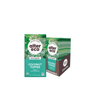 Organic Chocolate - Dark Coconut Toffee 12 Pack