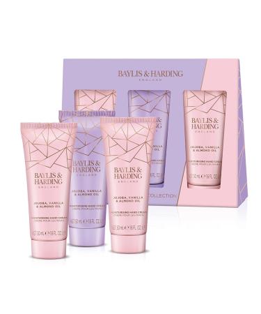 Baylis & Harding Jojoba Vanilla & Almond Oil Luxury Hand Treats Gift Set (Pack of 1) - Vegan Friendly