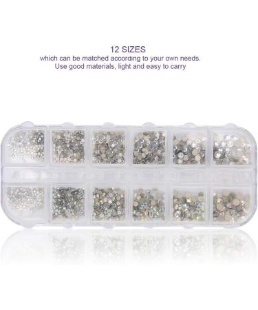 Nail Art Rhinestones ANGGREK Nail Art AB Crystal Rhinestones Colorful Flatback Glass Nail Decoration DIY Manicure Accessory(1#) - Buy Online on SooperMarket.com