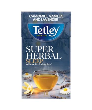 Tetley Super Herbal Sleep Camomile Vanilla and Lavender Tea Bags Pack of 18