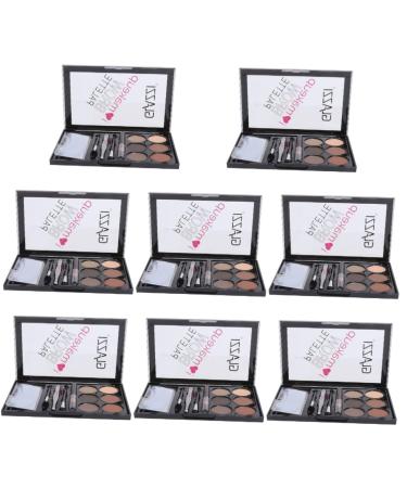 Didiseaon 8 Sets Eyebrow Powder Set Flash Suit Makeup Brow Brush Eyebrow Pencil Eyebrow Stickers