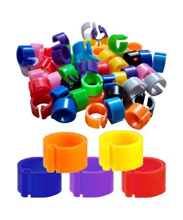 100 pieces of bird rings pigeon rings bird footrings poultry tape pigeon leg rings clamping rings for birds identification footring for marking for bird parrot pigeon quail chick 8mm