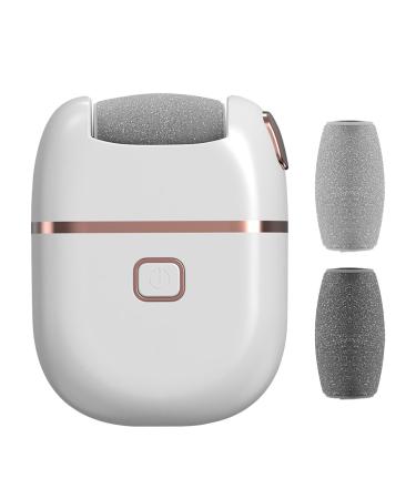 Toseky Electric Foot Scrubber File Rechargeable Foot File with 2 Adjustable Speed Professional Foot Care Pedicure Kits for Home Nail Technicians and Individuals White