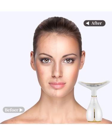 Ms.W 3-in-1 Beauty Massager for Face and Neck with Heat, Vibration and LED - Electric Facial Tool for Skin Firming and Smoothing - Buy Online on SooperMarket.com