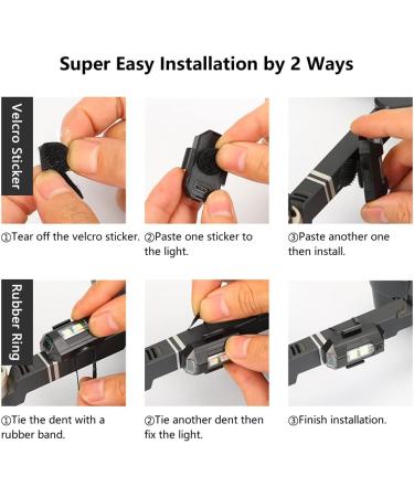 LECART 6 Pcs Rechargeable LED Aircraft Strobe Lights | 7 Colors Anti Collision Light for Motorcycle, Car, E-Bike, Drone, RC Boat, Bicycle - Buy Online on SooperMarket.com