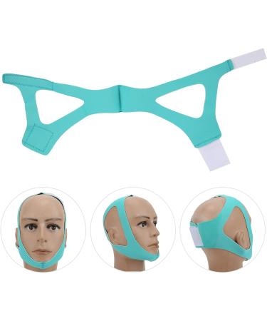Adults Breathable Anti-Snoring Chin Strap with Jaw Support Belt - Blue Green - Buy Online on SooperMarket.com