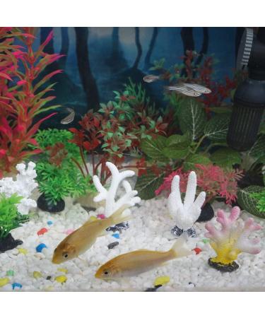 Ctpeng 12 Pieces Small Artificial Coral Decoration - White Resin Coral Reef Decor for Aquariums - Ideal Aquatic Decor for International Shipping - Buy Online on SooperMarket.com