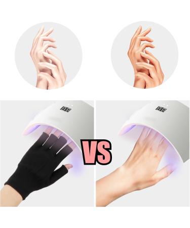 2 Pairs UV Protection Fingerless Gloves for Nails - UPF50+ Shield Gloves for Manicure Cycling & Car Rides - Buy Online on SooperMarket.com