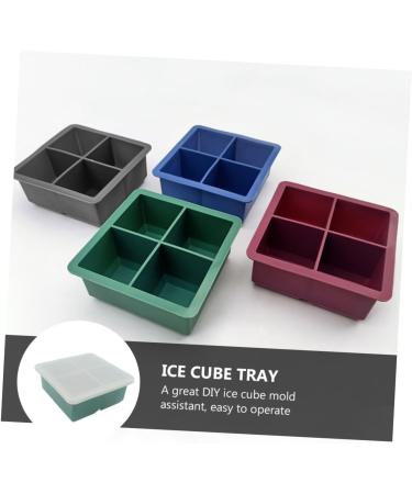 MAGICLULU 2pcs Silicone Ice Tray Mini Refrigerator Silicone Tray Cake Ice Making Mold Chocolate Candies Whisky 11.4X11.4CM Green - Buy Online on SooperMarket.com