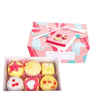 Cake swimming salt milk bath bath ball set bombs gift set 6 -scent bathing balls for women ature bath bomb for relaxing foam bath moistened dry skin unit size multicolors