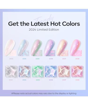 Modelones Pearl Gel Nail Polish Set - 6 Colors Aurora Iridescent Shimmer | Soak Off LED Summer Glitter DIY Nail Art - Mermaid Shell Effect - Buy Online on SooperMarket.com