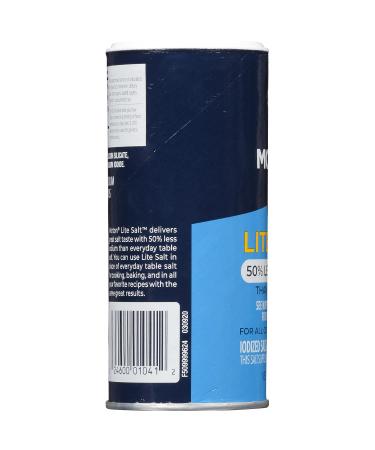 Morton Salt Lite Salt 11 oz Canister - Pack of 6 | Low Sodium Salt Option - Buy Online on SooperMarket.com