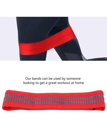 TREETDOBV Hip Glute Resistance Bands - Durable Fabric Elastic Workout Bands for Men & Women - Perfect for Leg & Thigh Exercises - Set of 3 Red Fitness Bands - Buy Online on SooperMarket.com