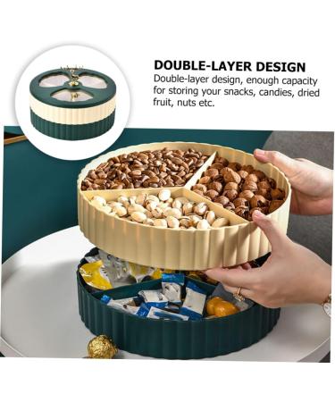 Alipis Box Dried Fruit Storage Box Snack Containers Cookie Plate Snack Tray to Rotate Tableware Nut - Buy Online on SooperMarket.com