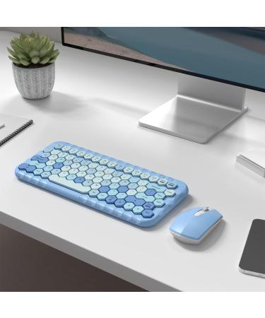 MOFII Colorful Computer Wireless Keyboard and Mouse - Mini Blue - Buy Online on SooperMarket.com