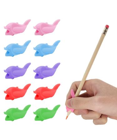 Ally-Magic Pencil handles for children 10 pieces of fish-shaped pencil holder handle for writing training silicone monastery grip postproofing correction tool for children children students y7xywbq