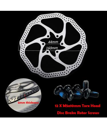 Farbetter Mechanical Bike Disc Brake Kit - Front & Rear Calipers, Levers, Cables, 160mm Rotor - Black - Buy Online on SooperMarket.com