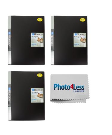 Itoya Art Profolio Original Storage/Display Book (16.0 x 20.0, 24 Pages) Pack of 3+ Photo4Less Camera Cleaning Cloth + Deluxe Accessory Bundle