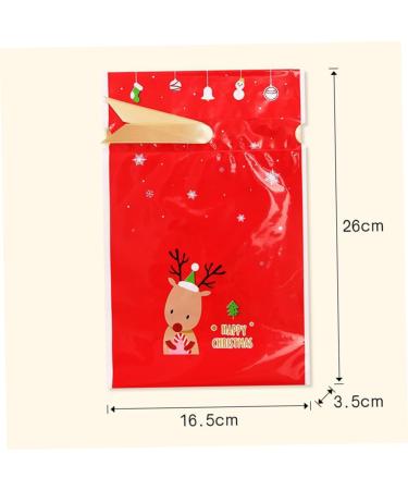 ORFOFE 10pcs Gingerbread Bags Elk Candy Bag Drawstring Bags for Candy Packing Bag Snowflake Crisp - Buy Online on SooperMarket.com