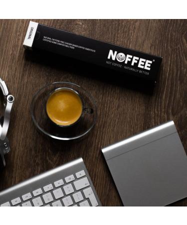 Noffee Premium Chicory Coffee Alternative - Caffeine-Free & Gut-Friendly - Vegan & Gluten-Free - Sustainably Sourced Medium to Dark Blend - 8 Compostable Pods - Buy Online on SooperMarket.com