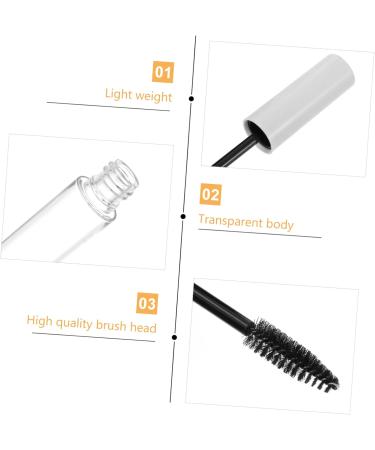 Angoily 10pcs Eyelash Tube Eyelash Growth Tubes oil Empty Tube Clear Eyelash Mascara Plastic White - Buy Online on SooperMarket.com