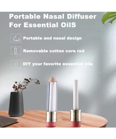 Refillable Essential Oil Nasal Inhaler Tube Reusable Aromatherapy Container Relieves Pressure Easy to Use Portable Size Excellent Plastic Soothes Fatigue Pressure - Buy Online on SooperMarket.com