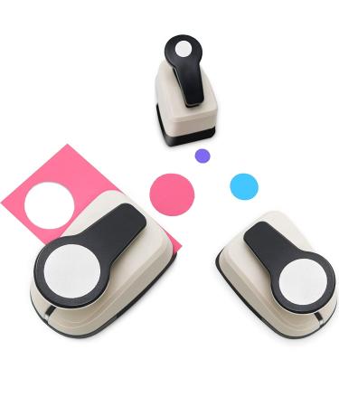 Hole Puncher  Hole Punch  Circle Punch  Paper Punches for Crafting  Circle Hole Punch  1 inch Hole Punch  1 inch Circle Punch  Large Hole Punch  Hole Puncher Single  3pcs Circle Punch Set 3/8 + 5/8 + 1 inch Circle