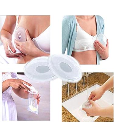 Angzhili Reusable Breast Milk Collection Shells - 2 Pack | Soft Milk Saver Cups for Nursing | Anti-Overfill Breast Pad for Breastfeeding | Collect & Save Breastmilk - Buy Online on SooperMarket.com