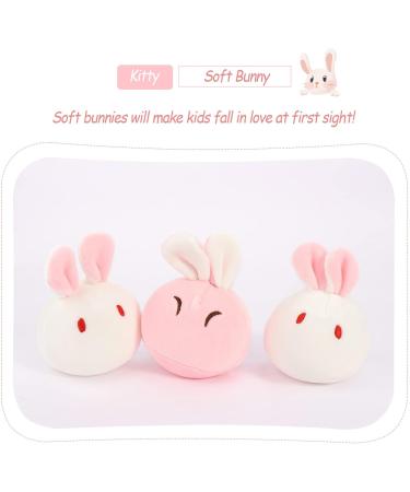 Cute Snack Pillow Bunny Plush Toy - Kawaii Rabbit Pudding Pillow with Removable Bunny Dolls - Creative Gift for Kids - 8 Sakura Bunnies - Buy Online on SooperMarket.com