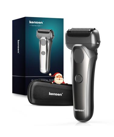 Electric Razor for Men kensen Men's Double Speed Foil Electric Razor Wet/Dry IPX6 Waterproof Electric Shavers for Men with Pop-up Beard Trimmer Cordless Rechargeable Mens Razor A-electric Razor