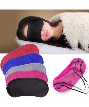 Coobbar 10PCS Satin Travel Eye Sleeping Mask Set - Purple | Soft Blindfold for Nap and Rest - Buy Online on SooperMarket.com