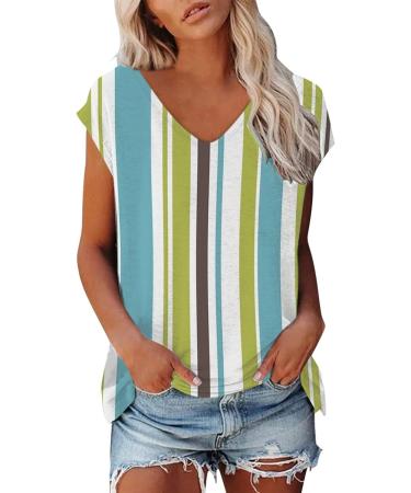Short Sleeve T Shirts Clothing Woman T-Shirt Casual Black Clothing Top Women's Floral Pattern for Women Crop Tops Shirt Shirts Top Women's Summer Tank Top 2-green L - Buy Online on SooperMarket.com