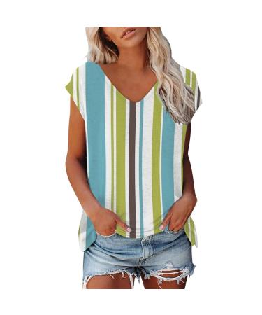 Short Sleeve T Shirts Clothing Woman T-Shirt Casual Black Clothing Top Women's Floral Pattern for Women Crop Tops Shirt Shirts Top Women's Summer Tank Top 2-green XL