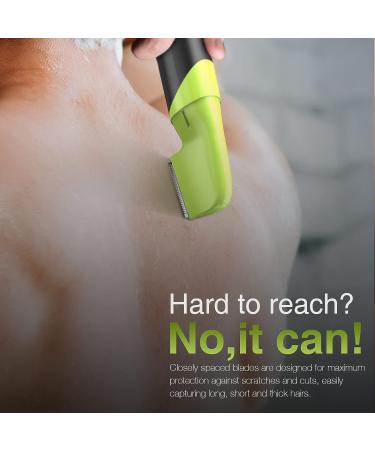 Unibono 2-in-1 Cordless Body Hair Trimmer & Clipper for Men - Electric Self-Sharpening Grooming Kit for Beard, Face, & Chest - Wet/Dry Shaver for Sensitive Areas - Black - Buy Online on SooperMarket.com
