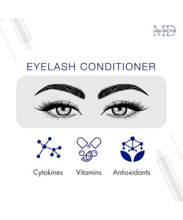 MD Lash Factor Eyelash Growth Serum for Fuller, Longer & Denser Lashes | Women's Eyelash Enhancer | 3 Month Supply - 0.1 Fl Oz - Buy Online on SooperMarket.com