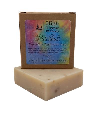 Buy All-Natural Patchouli Soap for Men - Handmade 5 Ounce Exfoliating Bar with Patchouli Oil & Peppermint Leaves - Premium Mens Soap for Refreshing Cleanse - Buy Online on SooperMarket.com