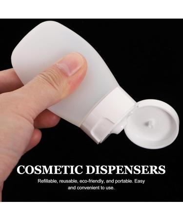 FRCOLOR 4Pcs Silicone Travel Shampoo Bottles Set Portable Refillable Lotion & Shampoo Bottles 30ml for Travel - Easy Squeezy White Containers - Buy Online on SooperMarket.com